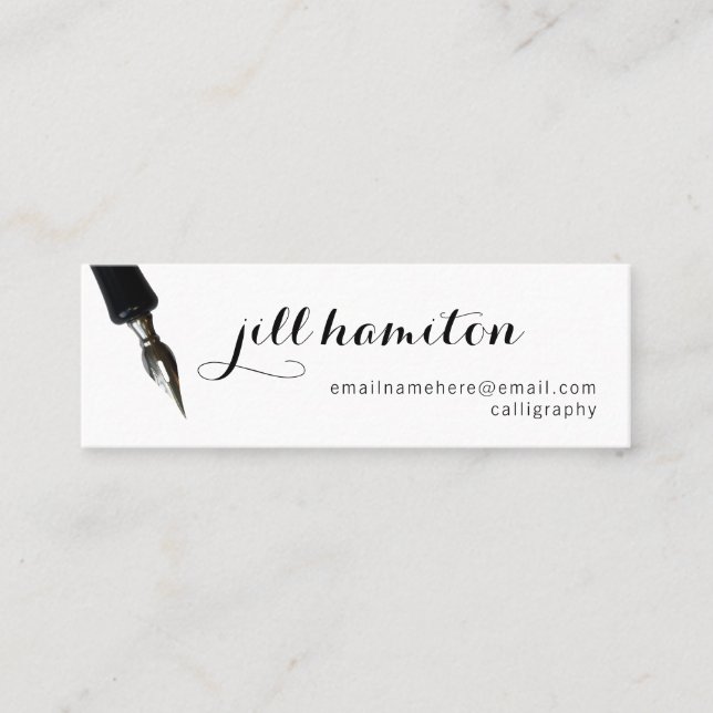 Calligraphy Mini Business Card (Front)