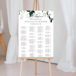 Calligraphy Minimalist Alphabetical Seating Chart