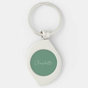 Calligraphy Minimalist Chic Custom Personal Edit Key Ring