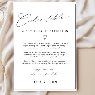 Calligraphy Minimalist Cookie Table Wedding Sign