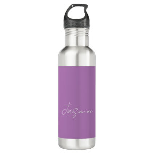 Calligraphy Minimalist Custom Own Name Lavender 710 Ml Water Bottle