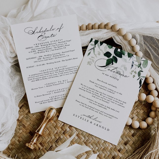 Calligraphy Minimalist Wedding Welcome Letter (Creator Uploaded)