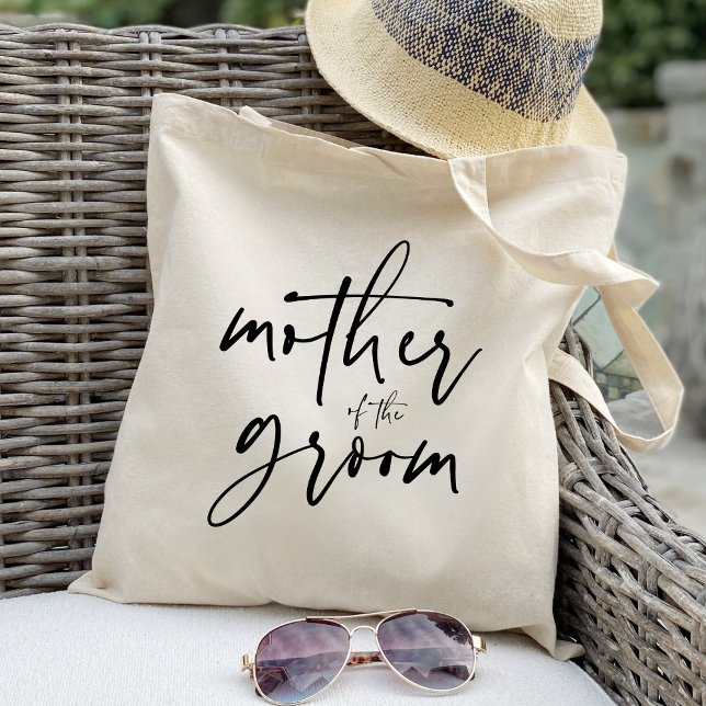 Calligraphy mother of the groom chic wedding favou tote bag (Creator Uploaded)