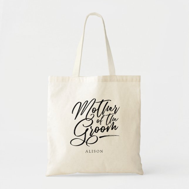 Calligraphy  Mother of the Groom elegant Tote Bag (Front)