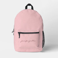 Calligraphy Name Blush Pink Solid Colour Female