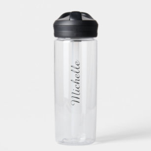 Calligraphy Name Creative Trendy White  Water Bottle