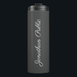 Calligraphy Name Modern Elegant Best Template Thermal Tumbler<br><div class="desc">Calligraphy Script Elegant Modern Minimalist Simple Custom Template Add Text Upload Image,  Photo or Business Logo,  Company Name Promotional Classic Thermal Tumbler.</div>