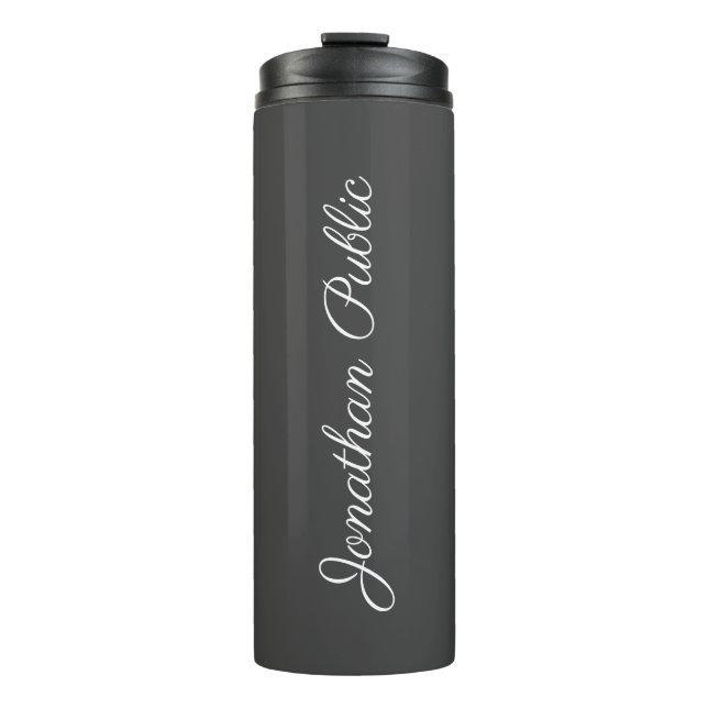 Calligraphy Name Modern Elegant Best Template Thermal Tumbler (Front)