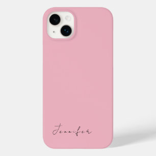 Calligraphy name professional plain pink feminine Case-Mate iPhone 14 plus case