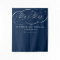 Calligraphy Navy Mr & Mrs Wedding Booth Backdrop