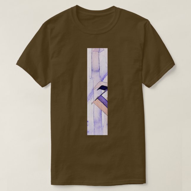 Calligraphy of the word Zen on a purple background T-Shirt (Design Front)