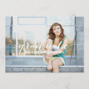 CALLIGRAPHY OVERLAY   GRADUATION INVITATION