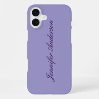 Calligraphy Pastel Pale Purple Personalised 
