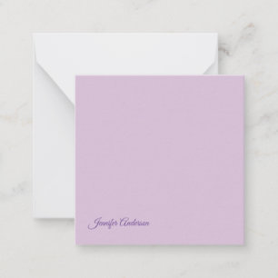 Calligraphy Pastel Thistle Pink Personalised Name Card