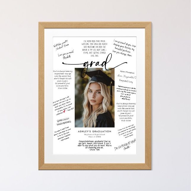 Calligraphy Photo Graduation Guest Signature Poster (Creator Uploaded)