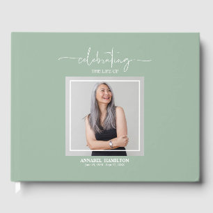 Calligraphy Photo Memorial Remembrance Guest Book