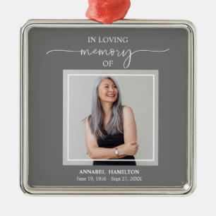 Calligraphy Photo Memorial Remembrance Metal Ornam Ornament