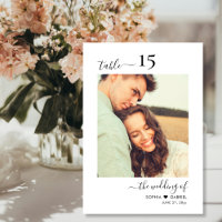 Calligraphy Photo Monogram Wedding Double Sided