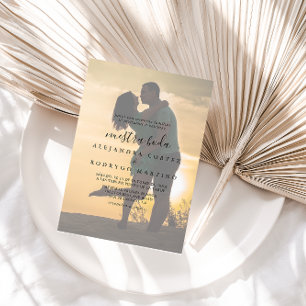 Calligraphy Photo Nuestra Boda Wedding  Invitation