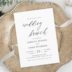 Calligraphy Post Wedding Brunch Invitation