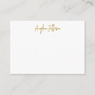 Calligraphy Professional Elegant Gold Color Enclosure Card