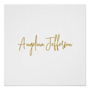 Calligraphy Professional Elegant Gold Color Poster