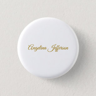 Calligraphy Professional Elegant Gold Colour 3 Cm Round Badge