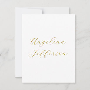 Calligraphy Professional Elegant Gold Colour Card