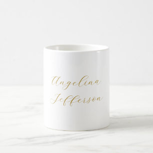 Calligraphy Professional Elegant Gold Colour Coffee Mug