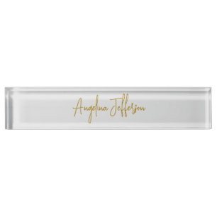 Calligraphy Professional Elegant Gold Colour Nameplate