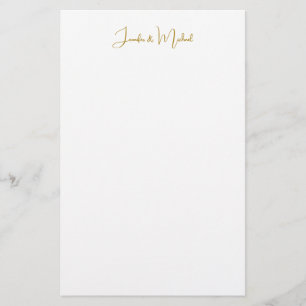 Calligraphy Professional Elegant Gold Colour Names Stationery