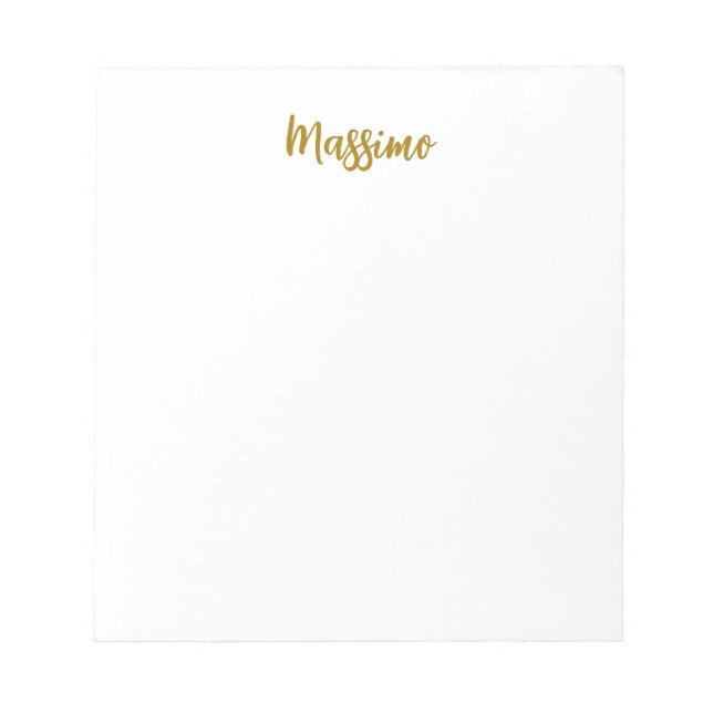 Calligraphy Professional Elegant Gold Colour Notepad (Front)