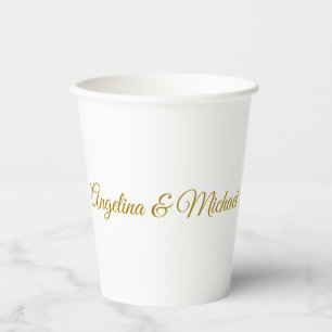 Calligraphy Professional Elegant Gold Colour Paper Cups
