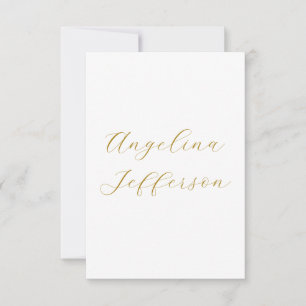 Calligraphy Professional Elegant Gold Colour RSVP Card