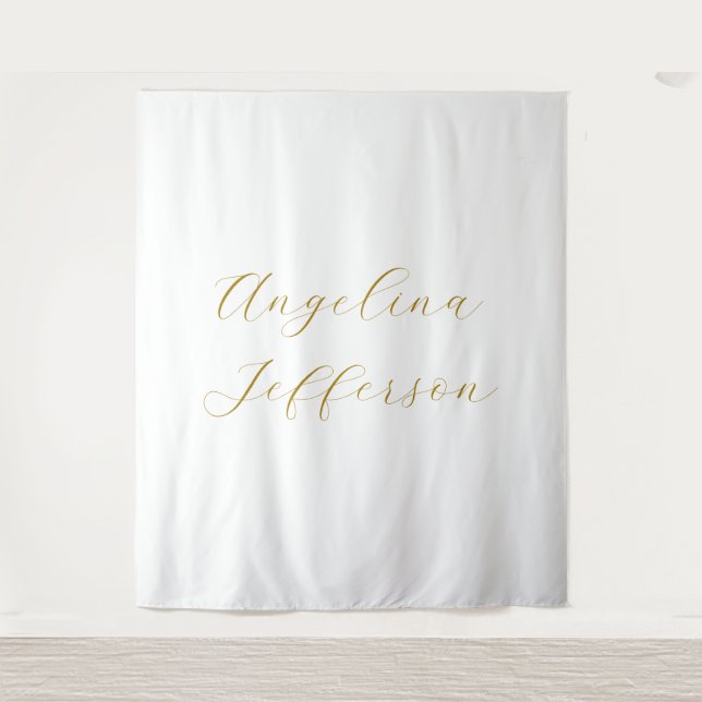 Calligraphy Professional Elegant Gold Colour Tapestry (Front)