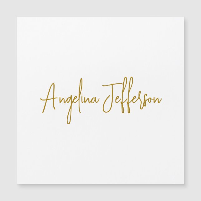 Calligraphy Professional Gold Colour Magnetic Card (Front)