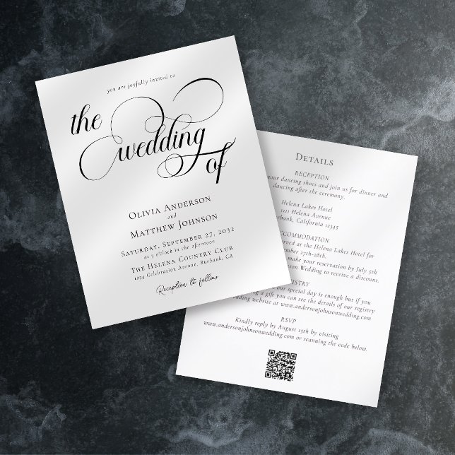 Calligraphy QR Code All in One Wedding Invitation (Creator Uploaded)