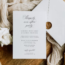 Calligraphy Reception Party Celebration Invitation