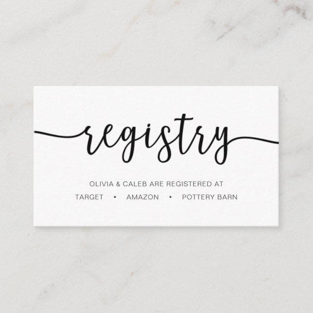 Calligraphy Registry Card (Front)