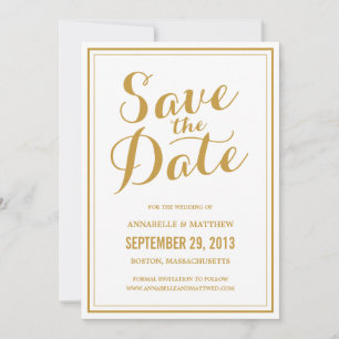 Calligraphy Save the Date Announcement