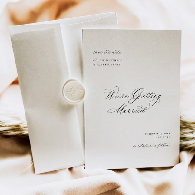 Calligraphy Save the Date Wedding Announcement (Creator Uploaded)