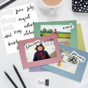 Calligraphy Script Black Months of the Year