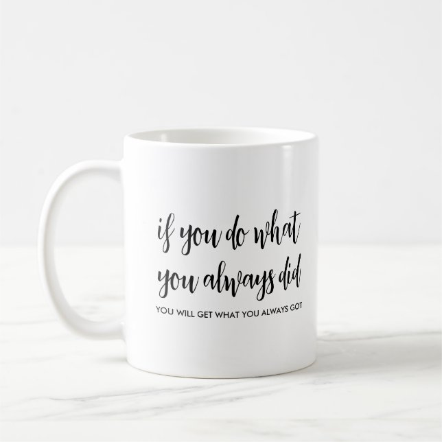 Calligraphy Script Custom Template Positive Quotes Coffee Mug (Left)