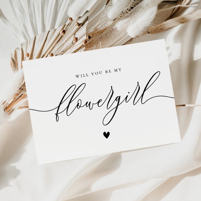 calligraphy script flowergirl proposal card (Creator Uploaded)