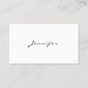 Calligraphy Script Font Elegant Modern Minimalist Business Card