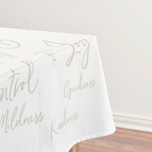 Calligraphy Script Fruitage of the Spirit Tablecloth
