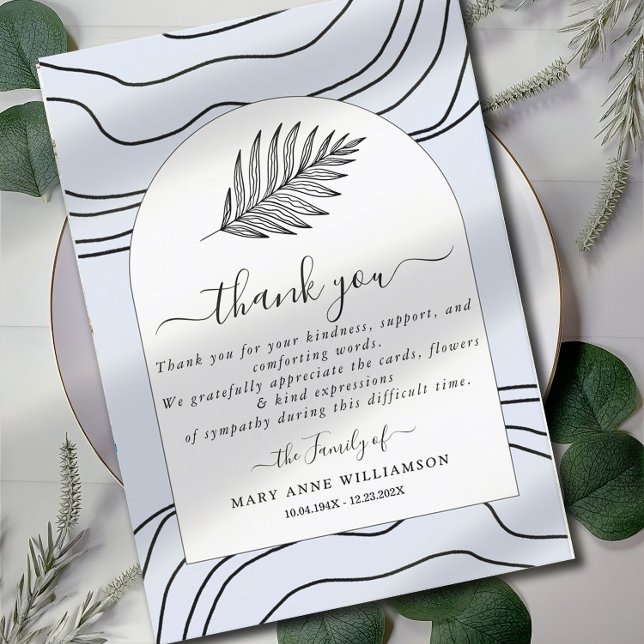 Calligraphy Script Funeral Thank You Card (Creator Uploaded)