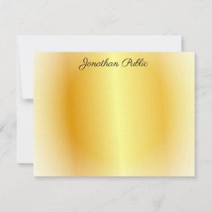 Calligraphy Script Gold And White Elegant Text Card