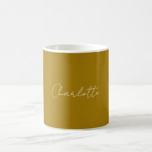 Calligraphy Script Gold Colour Custom Name Edit Coffee Mug