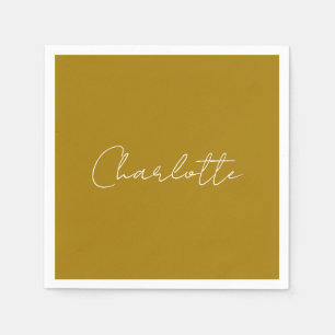 Calligraphy Script Gold Colour Custom Name Edit Napkin